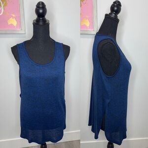 Knit by Hampshire Studio Women’s Blue Tank Top (M)